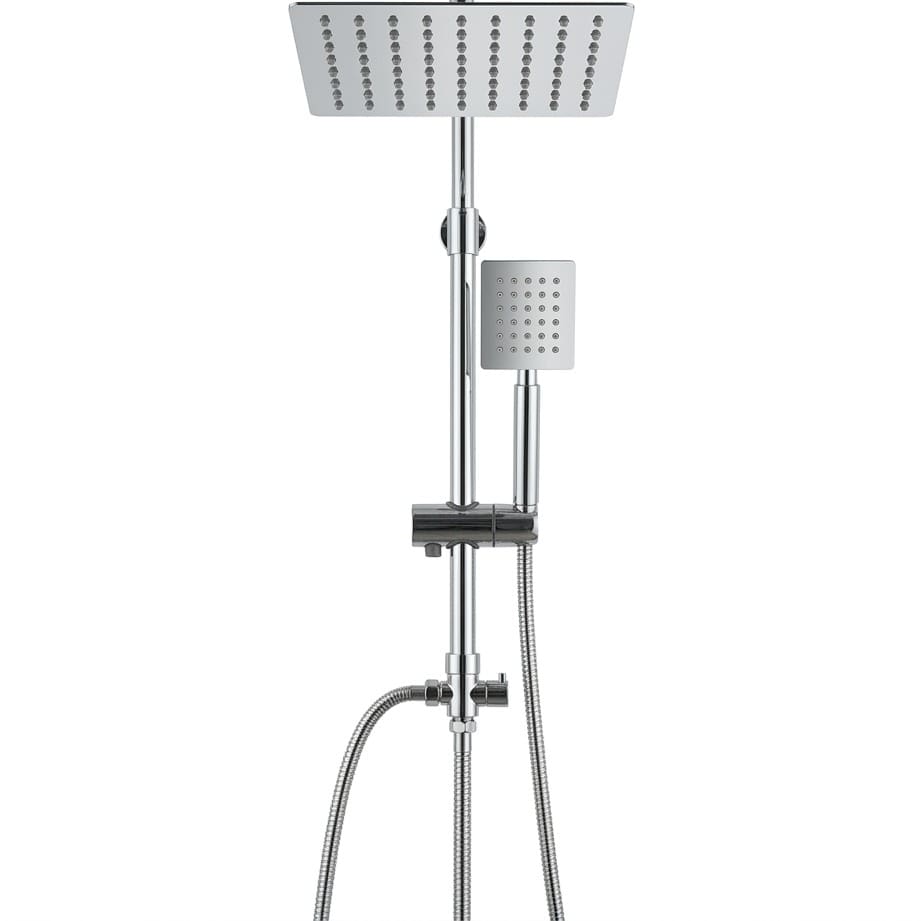 Colonne de douche chromée avec mitigeur et douchette multifonction