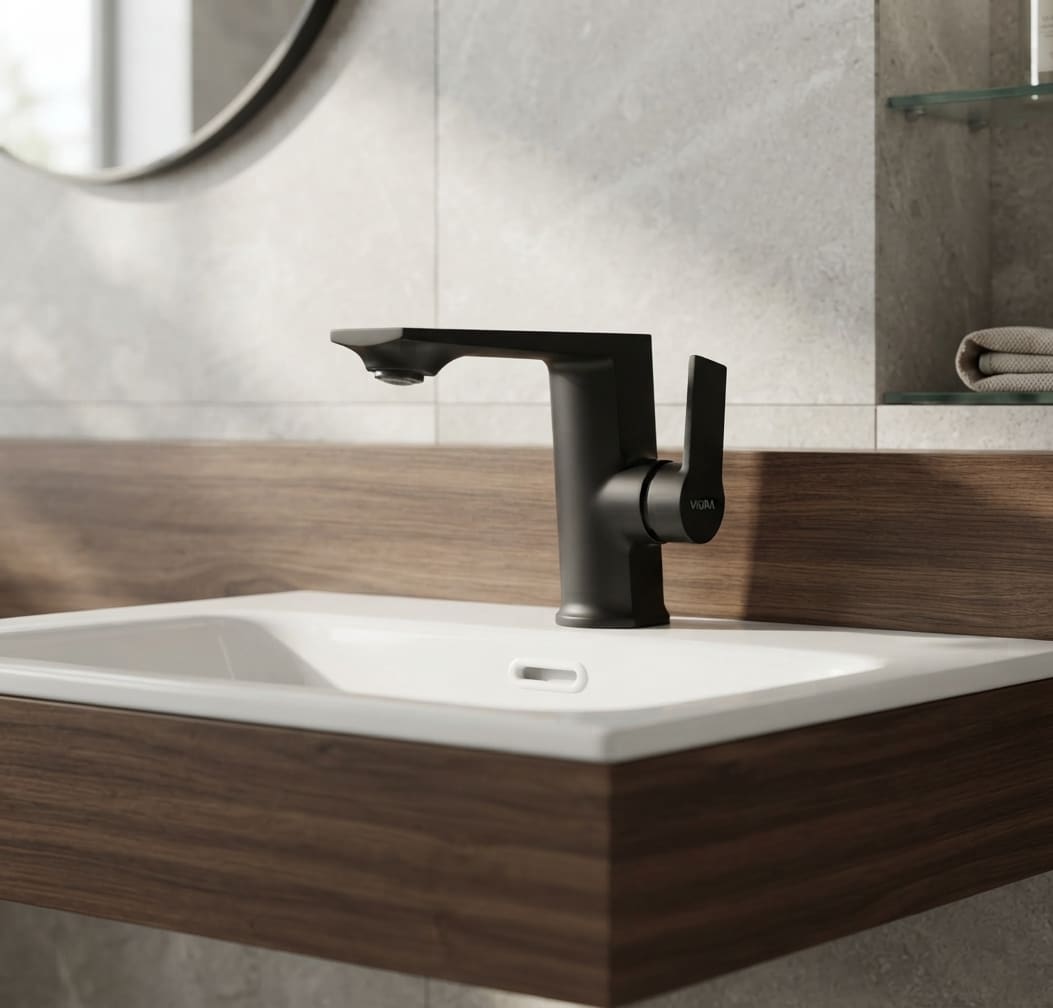 Mitigeur de Lavabo Minimaliste - Noir Mat