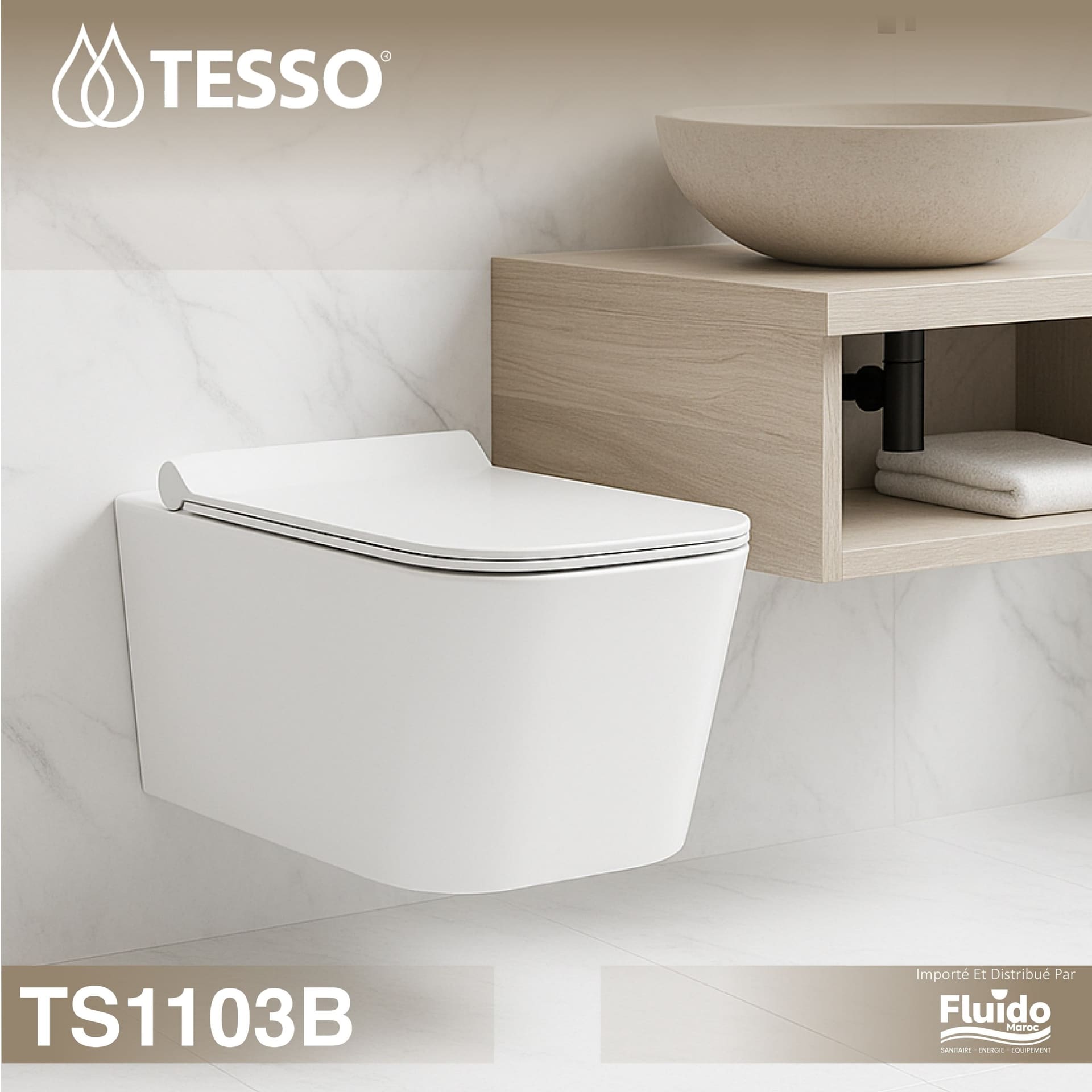 WC Suspendu TS1103B – TESSO