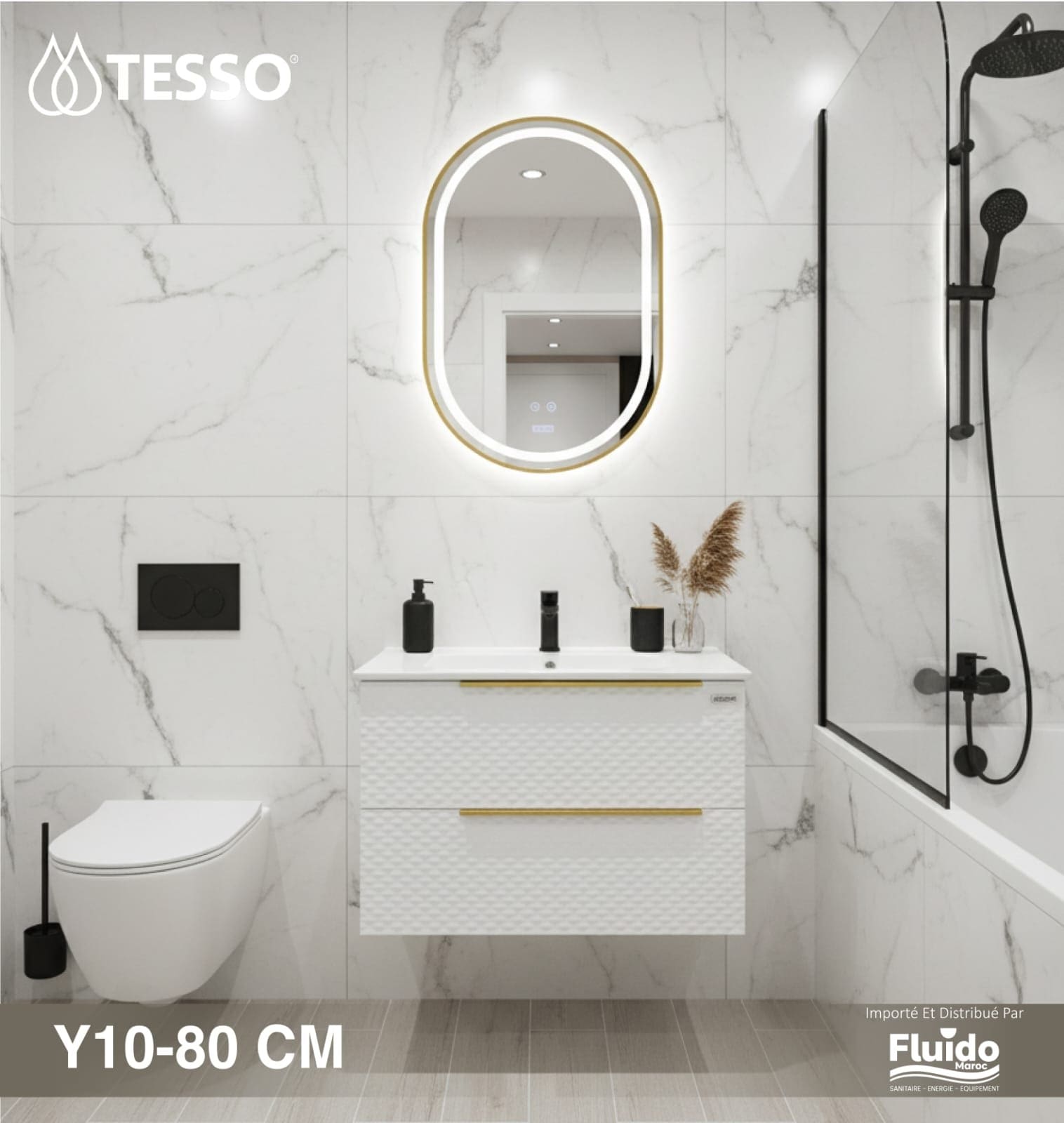 Meuble Salle de Bain Y10 – 80 CM