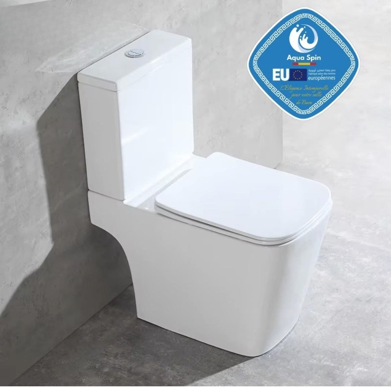 WC au Sol Blanc Premium – Design Moderne
