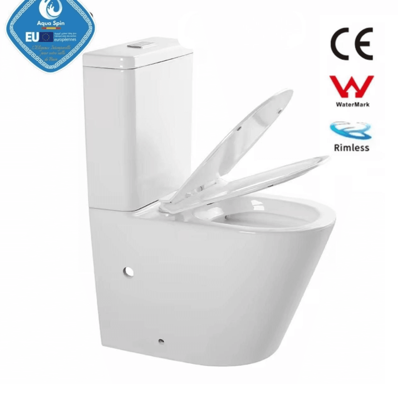 WC au Sol Blanc avec Réservoir – Design Moderne & Élégant