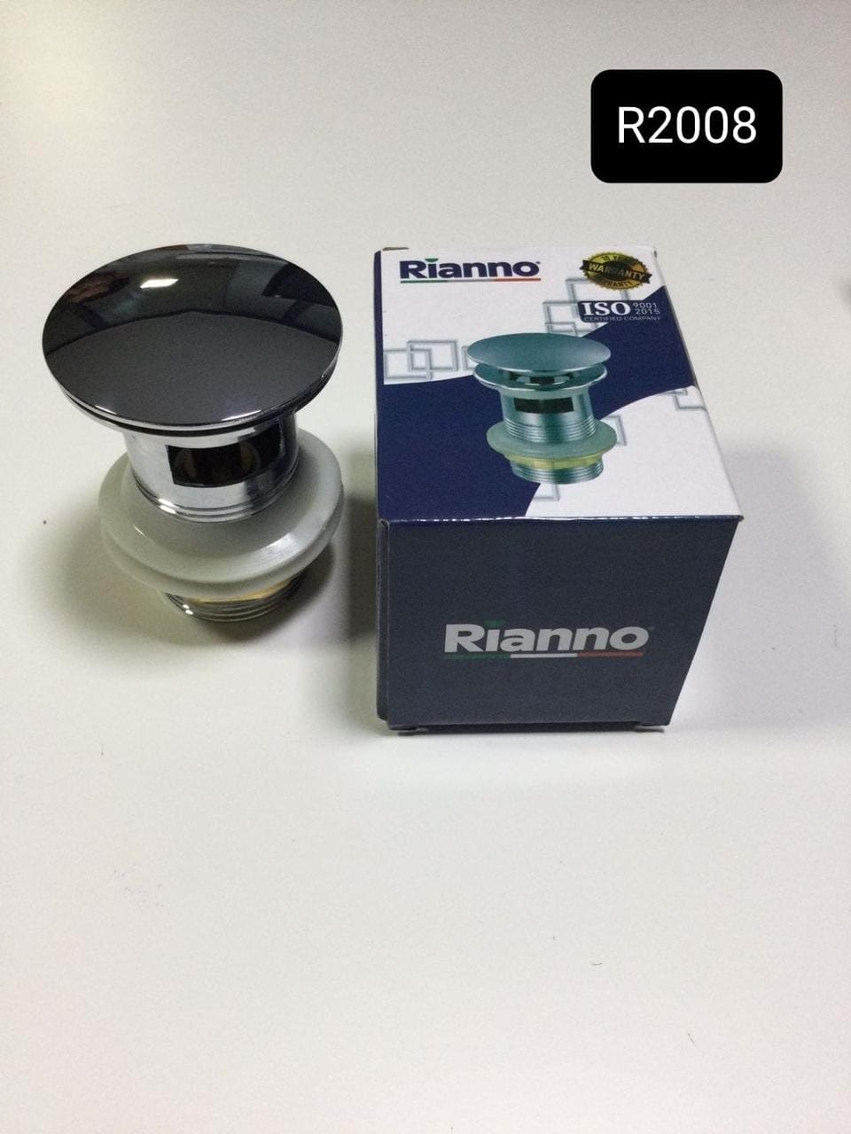 Bonde de Lavabo Click-Clack Rianno – R2008 – Finition Chrome Brillant